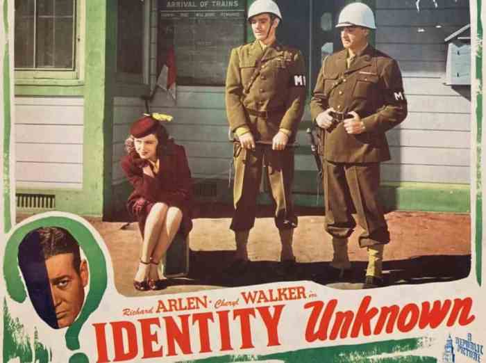 Identity Unknown (1960)